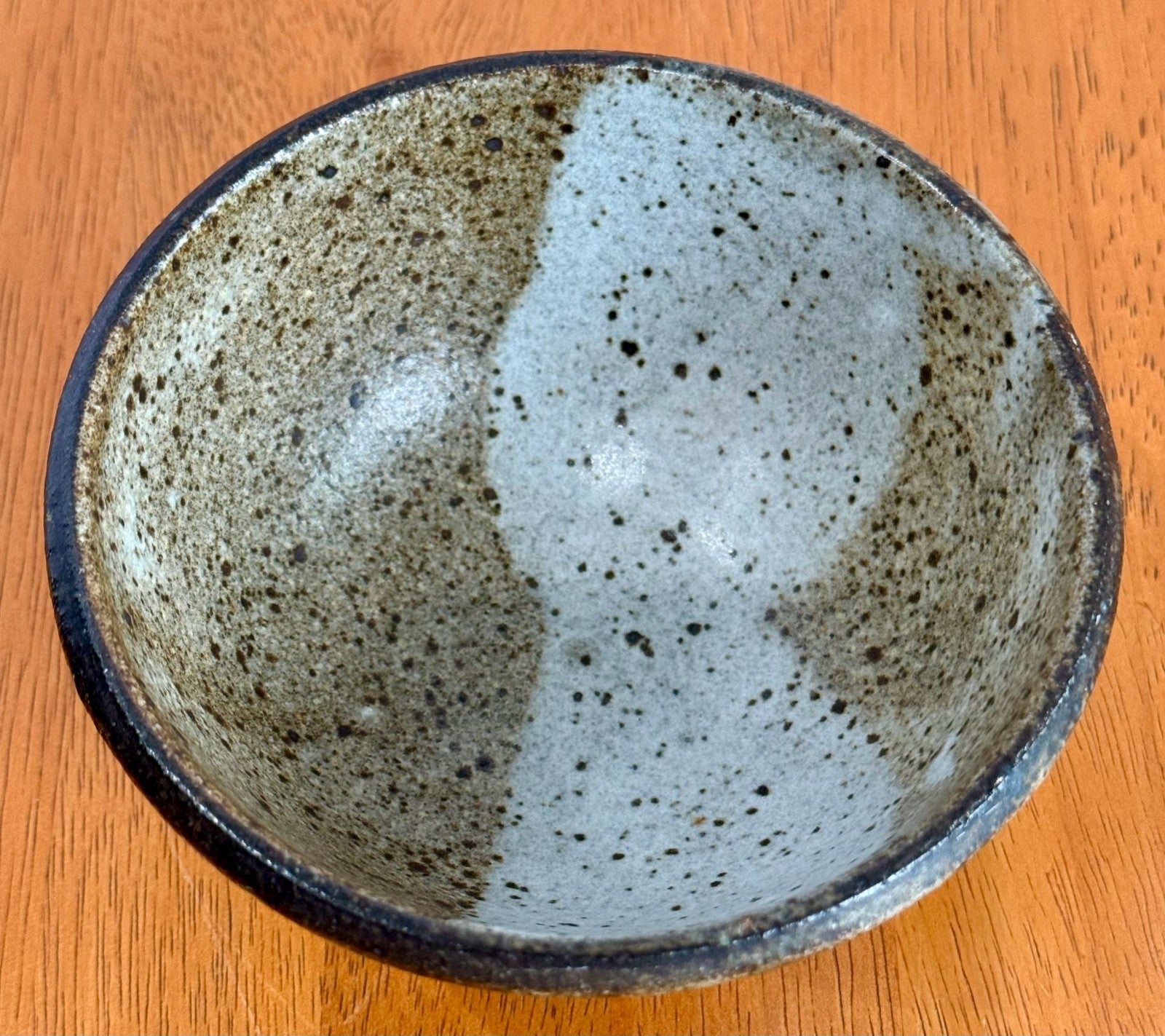 Vintage Signed Japanese Studio Pottery Chawan Tea Ceremony Bowl 5.25” Earthtones