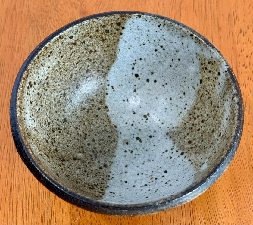 Vintage Signed Japanese Studio Pottery Chawan Tea Ceremony Bowl 5.25” Earthtones