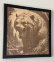 Growling Grizzly Bear 3D Laser Engraved Portrait  11