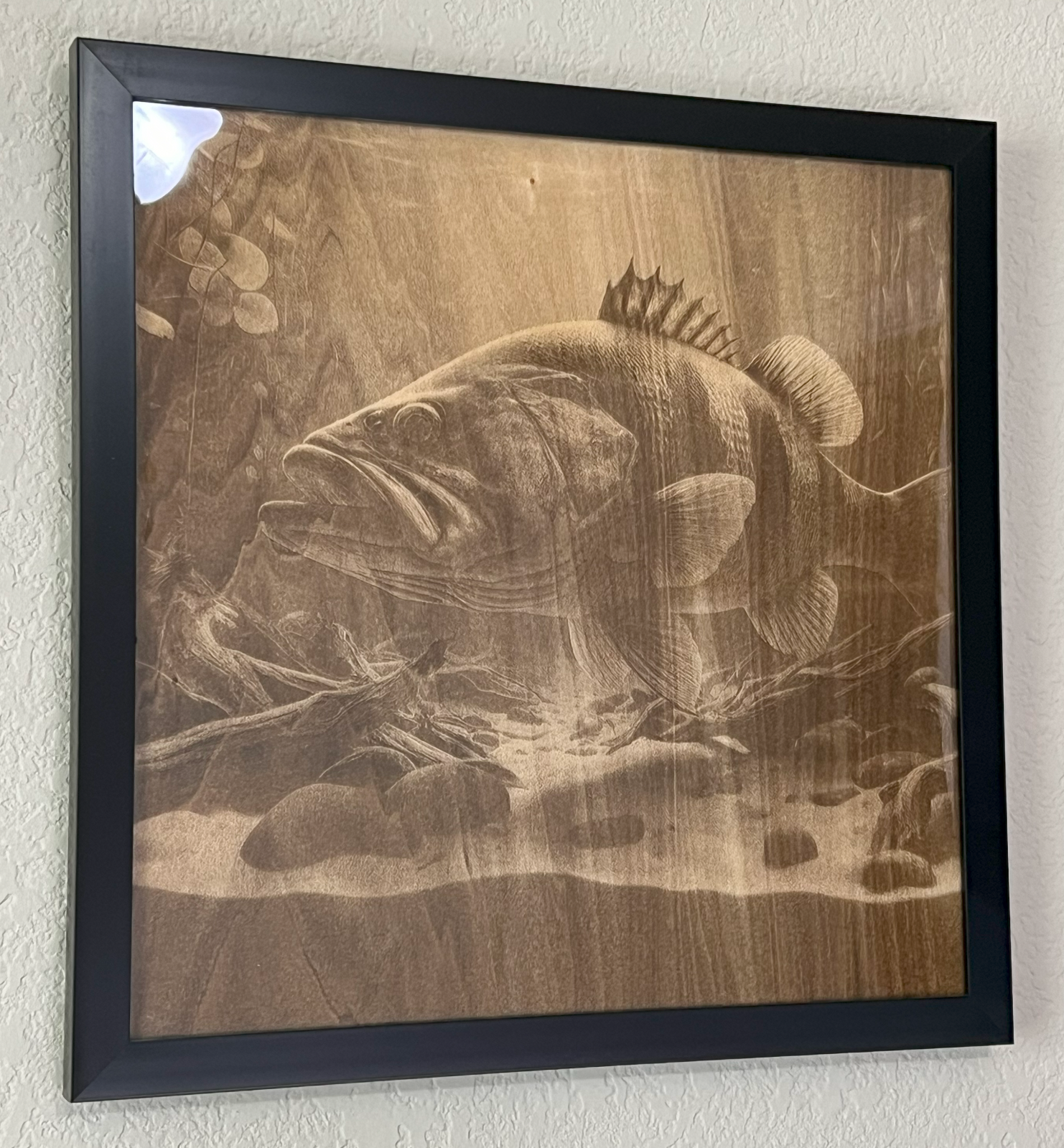 Largemouth Bass 3D Laser Engraved Portrait  11