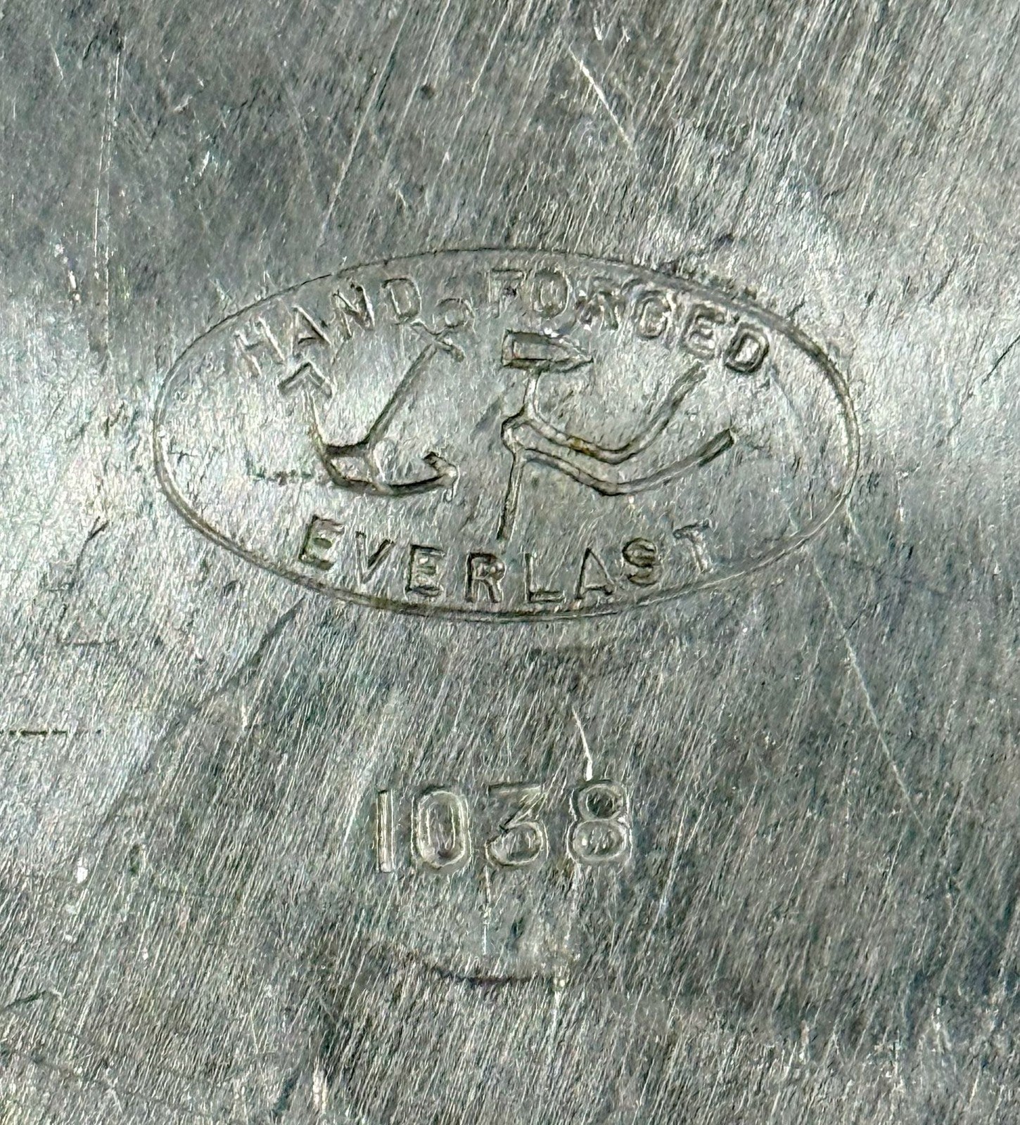 Vintage Everlast Hand-Forged Hammered Aluminum Bowl 1038 & Lid Pea Pod Handle