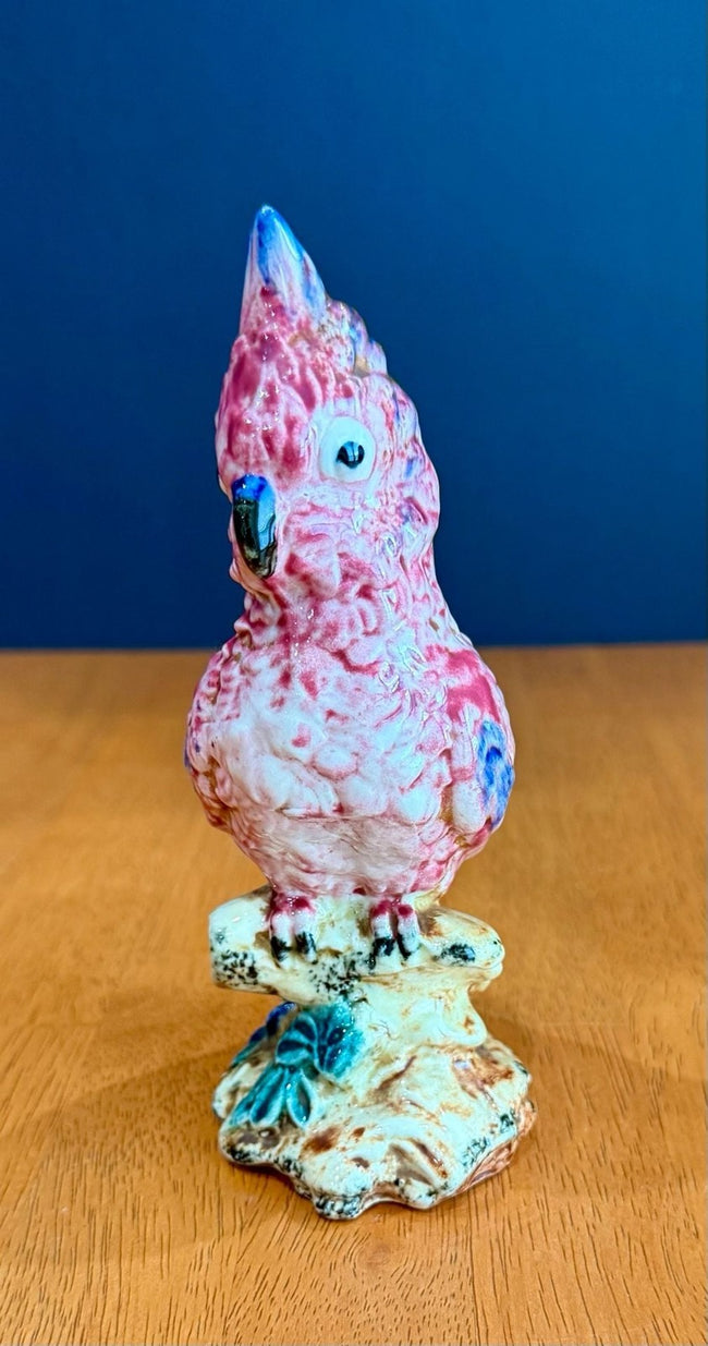 Vintage Stangl Pottery Pink Cockatoo Bird Figurine #3405 Multi Color
