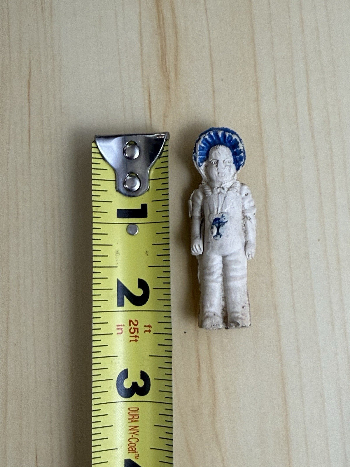 Antique Bisque Frozen Charlotte Penny Doll Blue Hat Sailor Figurine Miniature