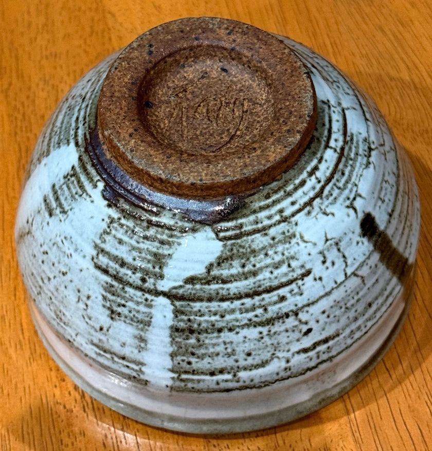 Vintage Japanese Hagi-Ware Style Matcha Chawan Tea Bowl Signed 4.5”
