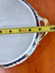 Vintage Limoges France Porcelain Covered Vegetable Serving Dish with Gold Trim