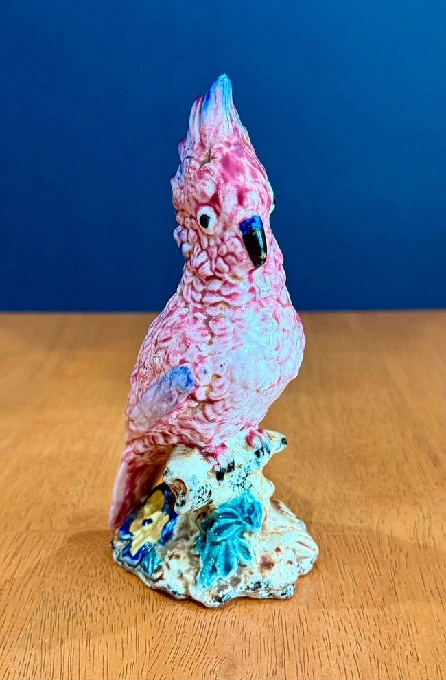 Vintage Stangl Pottery Pink Cockatoo Bird Figurine #3405 Multi Color