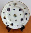 Vintage Dresden RK Richard Klemm Pansy Floral Scalloped Porcelain Plate 6.5