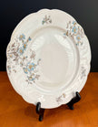 Vintage BSM Fine Porcelain Floral Scalloped Dinner Plate Blue Yellow