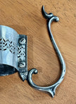 Vintage Silver Plated Filigree Glass Holder or Carafe Collar with Handle