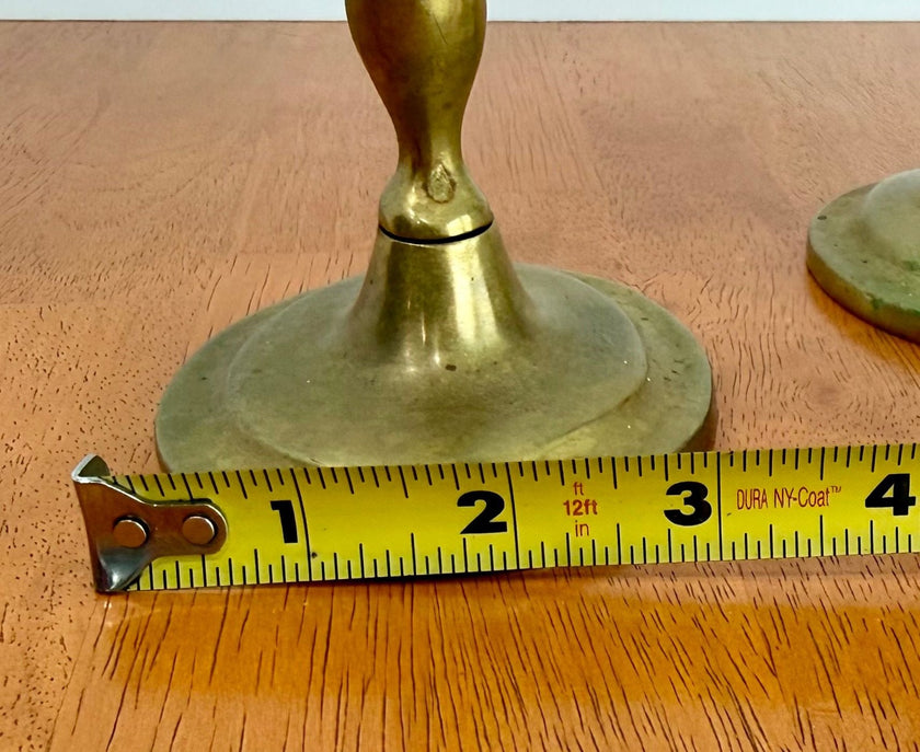 Vintage Solid Brass Candlestick Holders Set of 2