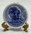 Vintage Royal Copenhagen Plates 2000 Christmas & Millennium Plates with Stands