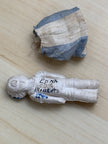 Antique Bisque Frozen Charlotte Penny Doll Blue Hat Sailor Figurine Miniature