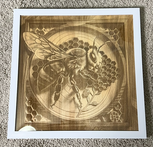 Worker Bee 3D Laser Engraved Portrait  11