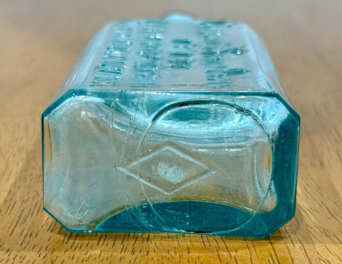 Antique Dr. W.B. Caldwell's Syrup Pepsin Bottle Clear Blue Tint Glass