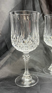 Vintage Set Of 6 Cristal D'Arques Durand Longchamp Crystal Wine Glasses 6.5