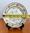 Antique D&C Limoges France Porcelain Saucer Pink Rose Blue Flower Garland