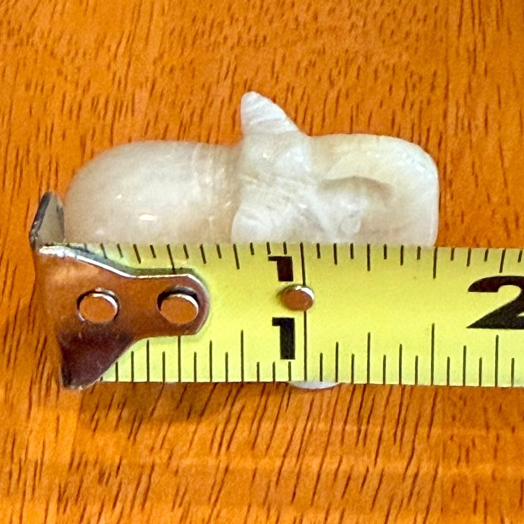 Set of 5 Vintage Hand Carved Gemstone and Quartz Elephant Figurines