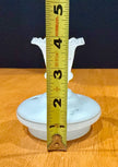 Vintage Victorian Bristol Frosted Glass Candle Holder Floral Hand-Painted