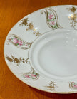 Vintage Hand-Painted Nippon Footed Saucer/Bowl with Pink Roses Gold Trim