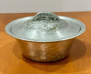 Vintage Everlast Hand-Forged Hammered Aluminum Bowl 1038 & Lid Pea Pod Handle