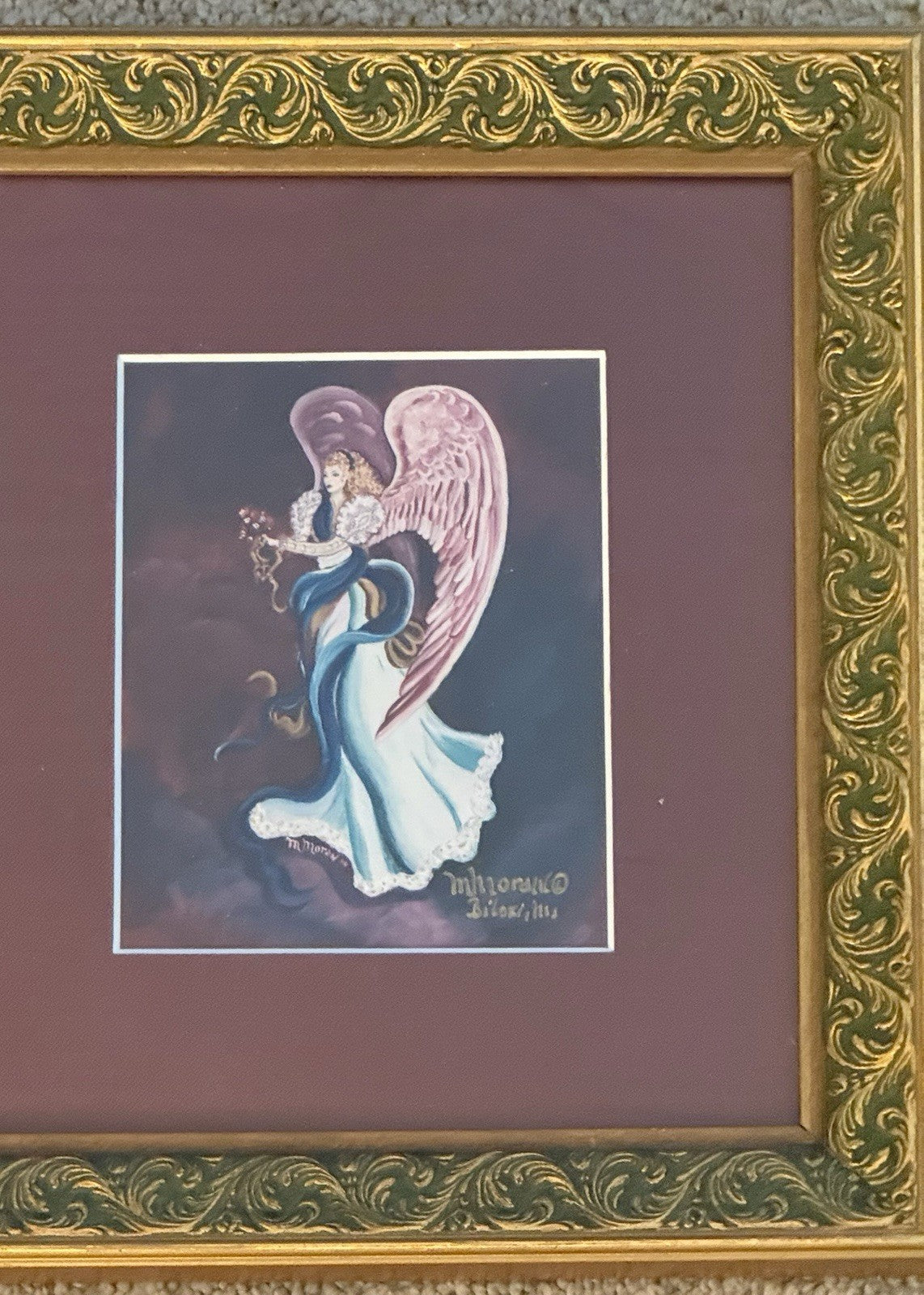 Mary Moran Guardian Angel Series Prints Celestrial Love Hope Faith Guardian RARE