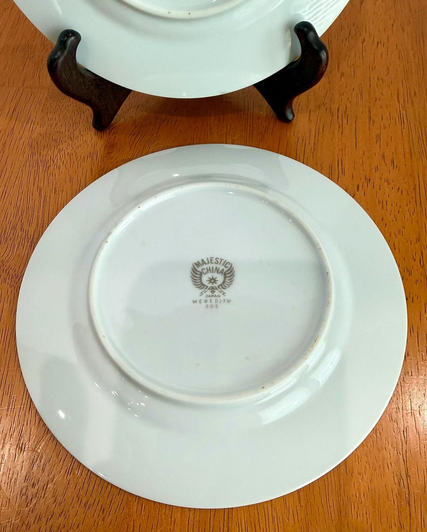 Vintage Set of 2 Majestic China Meredith 305 Bread and Butter Plates Japan Floral