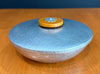 Vintage Buenilum Handwrought Hammered Aluminum Trinket Dish with Bakelite Flower