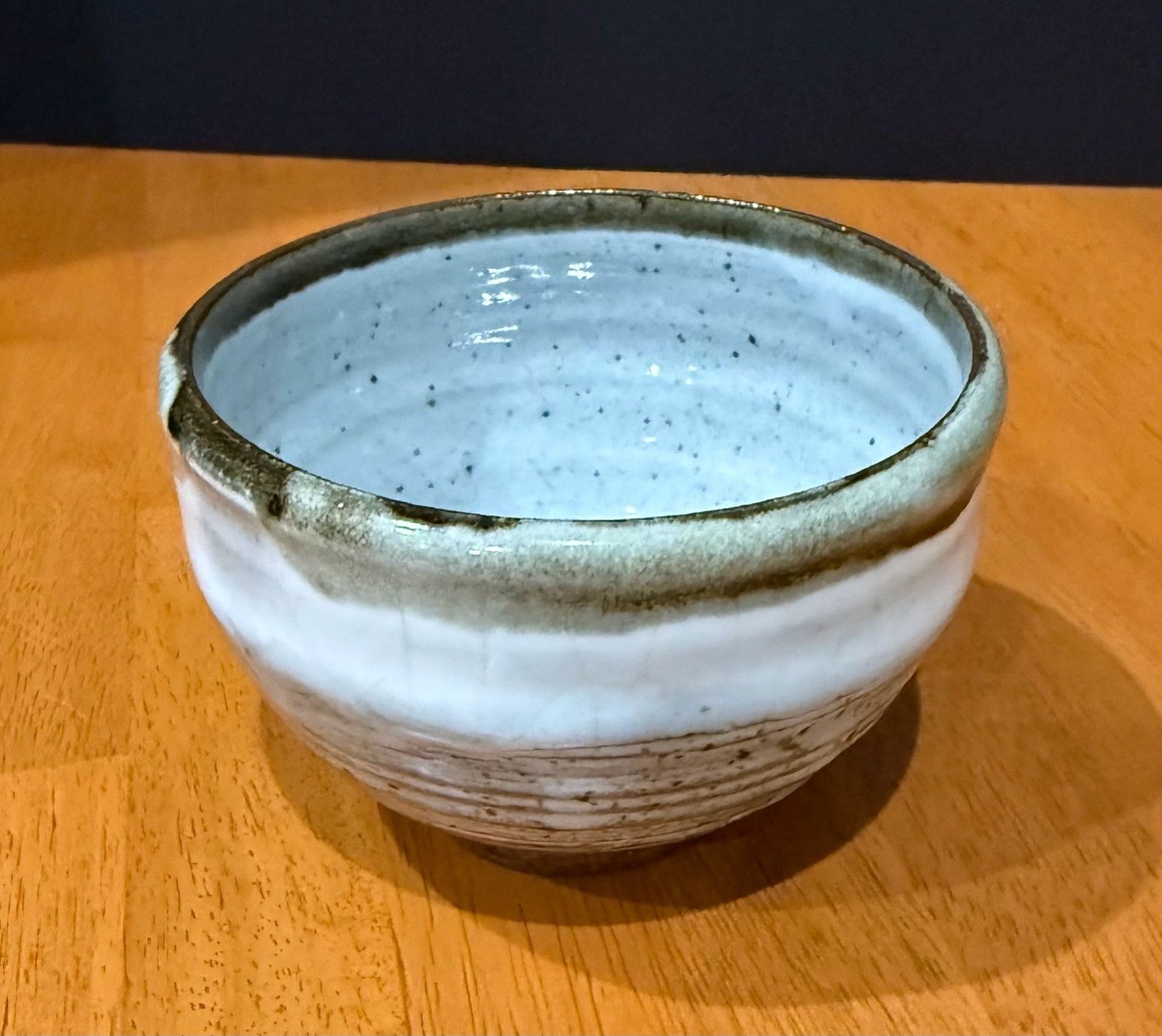Vintage Japanese Hagi-Ware Style Matcha Chawan Tea Bowl Signed 4.5”