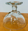 Vintage Clear Glass Pedestal Compote Bowl Square Base 5” Candy Dish Fancy