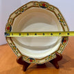 Vintage W.H. Grindley & Co. Ivory England Floral Scalloped Rim Bowl 8”