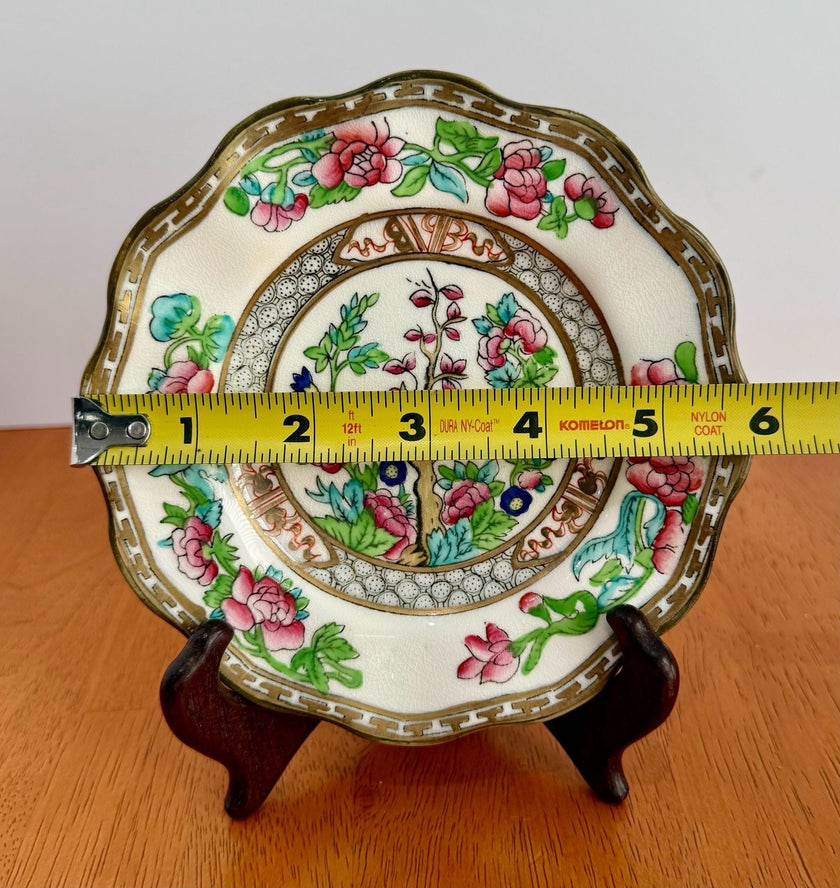 Vintage Coalport Indian Tree Multicolor Scalloped 6 Inch Bread and Butter Plate