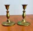 Vintage Solid Brass Candlestick Holders Set of 2