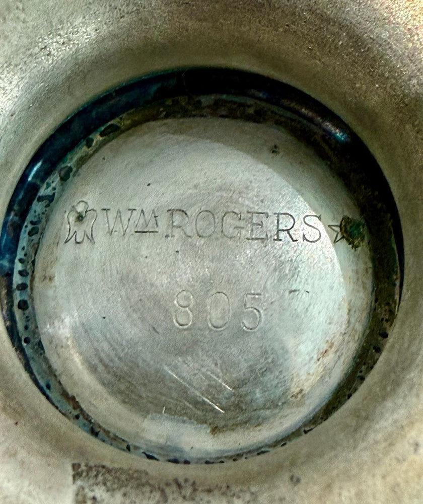 Vintage Wm. Rogers Silver Plated Pedestal Footed Bowl Model 805