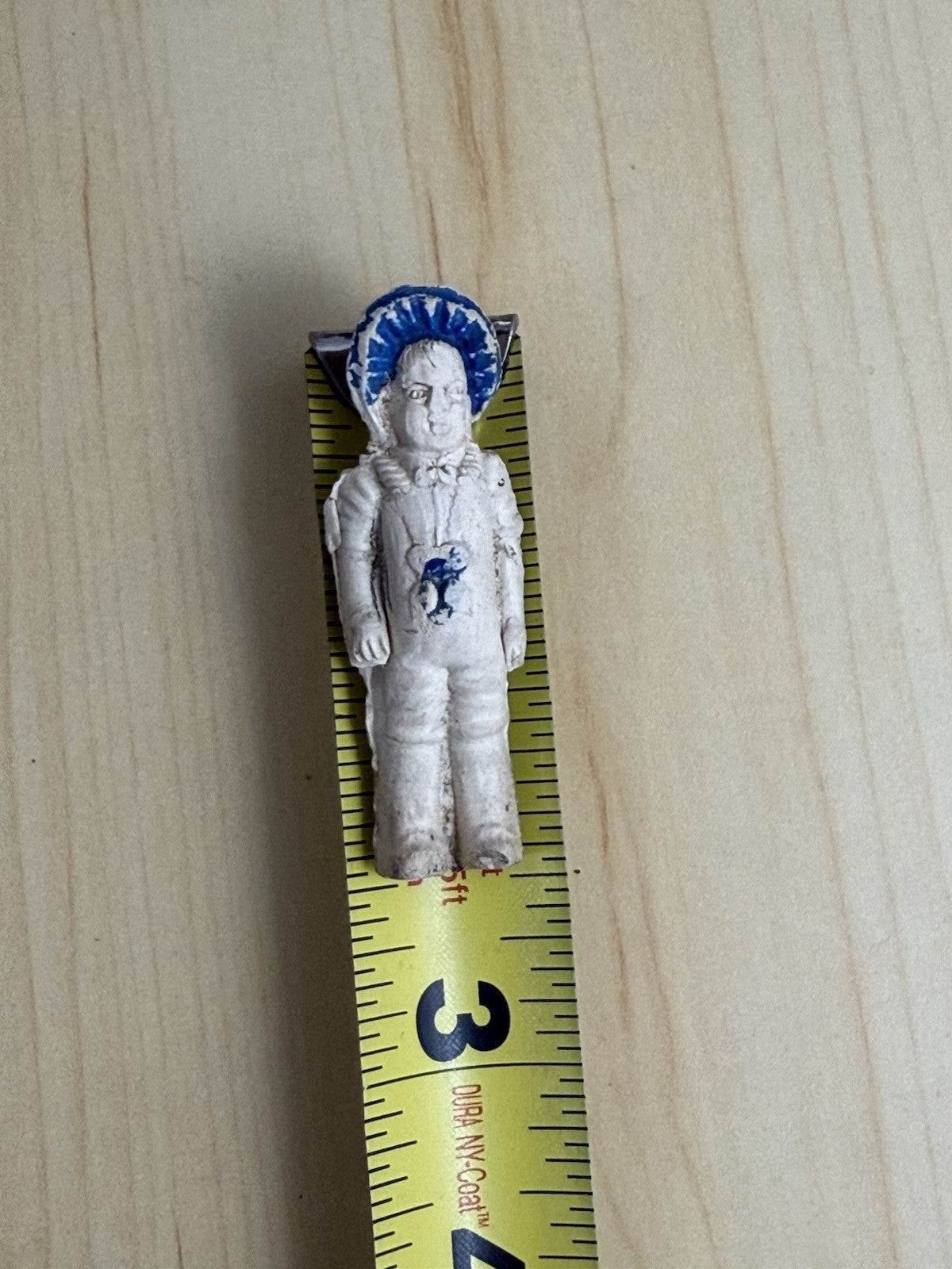 Antique Bisque Frozen Charlotte Penny Doll Blue Hat Sailor Figurine Miniature