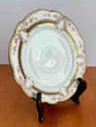 Antique MZ Austria Moritz Zdekauer 6” Bread Butter Plate Pink Roses Gold Trim