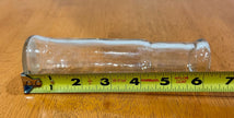 Antique Clear Glass Caper Bottle 6 Inch Cylindrical Jar