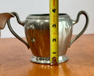 Antique Royal Solid Pewter Creamer and Sugar Bowl Set circa 1900-1915
