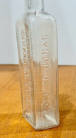 California Fig Syrup Co. Antique Glass Medicine Bottle Clear