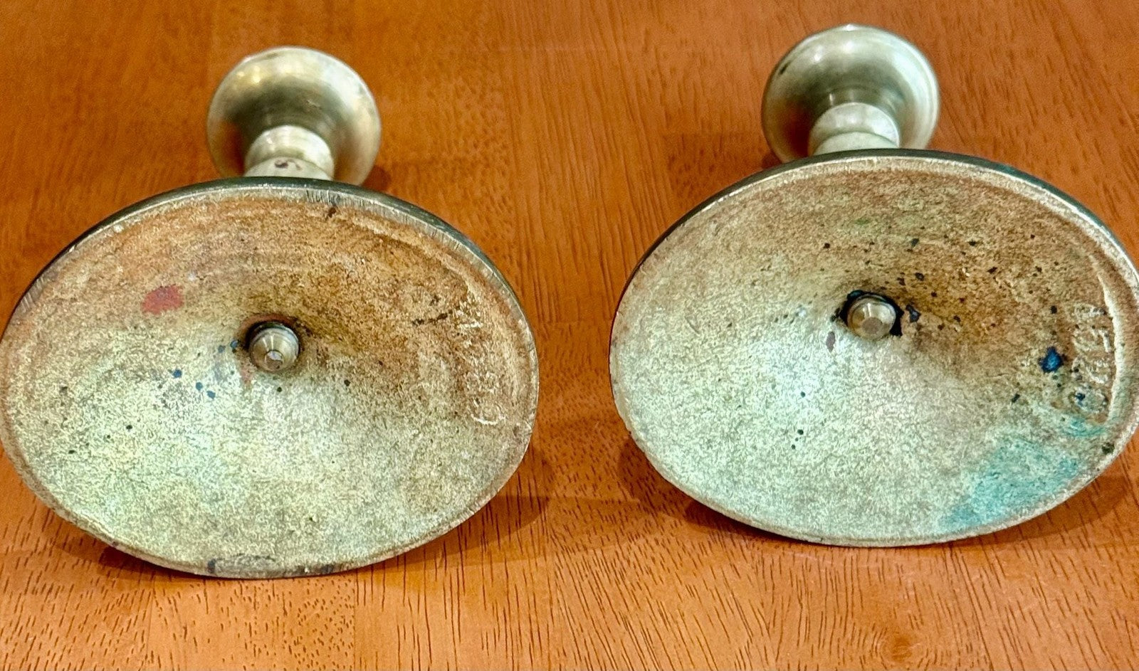Vintage Solid Brass Candlestick Holders Set of 2