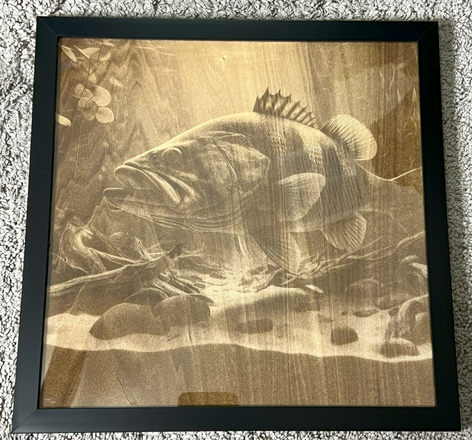 Largemouth Bass 3D Laser Engraved Portrait  11