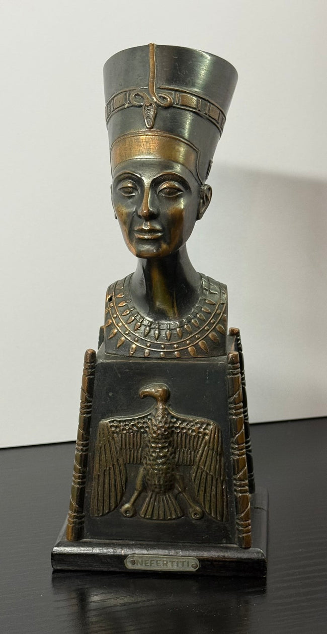 Vintage Heavy Bronze Finished Replica Ancient Egyptian Queen Nefertiti