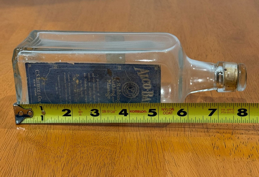 Antique C.S. Littell & Co. Alco-Balm Glass One Pint Bottle Circa 1920s