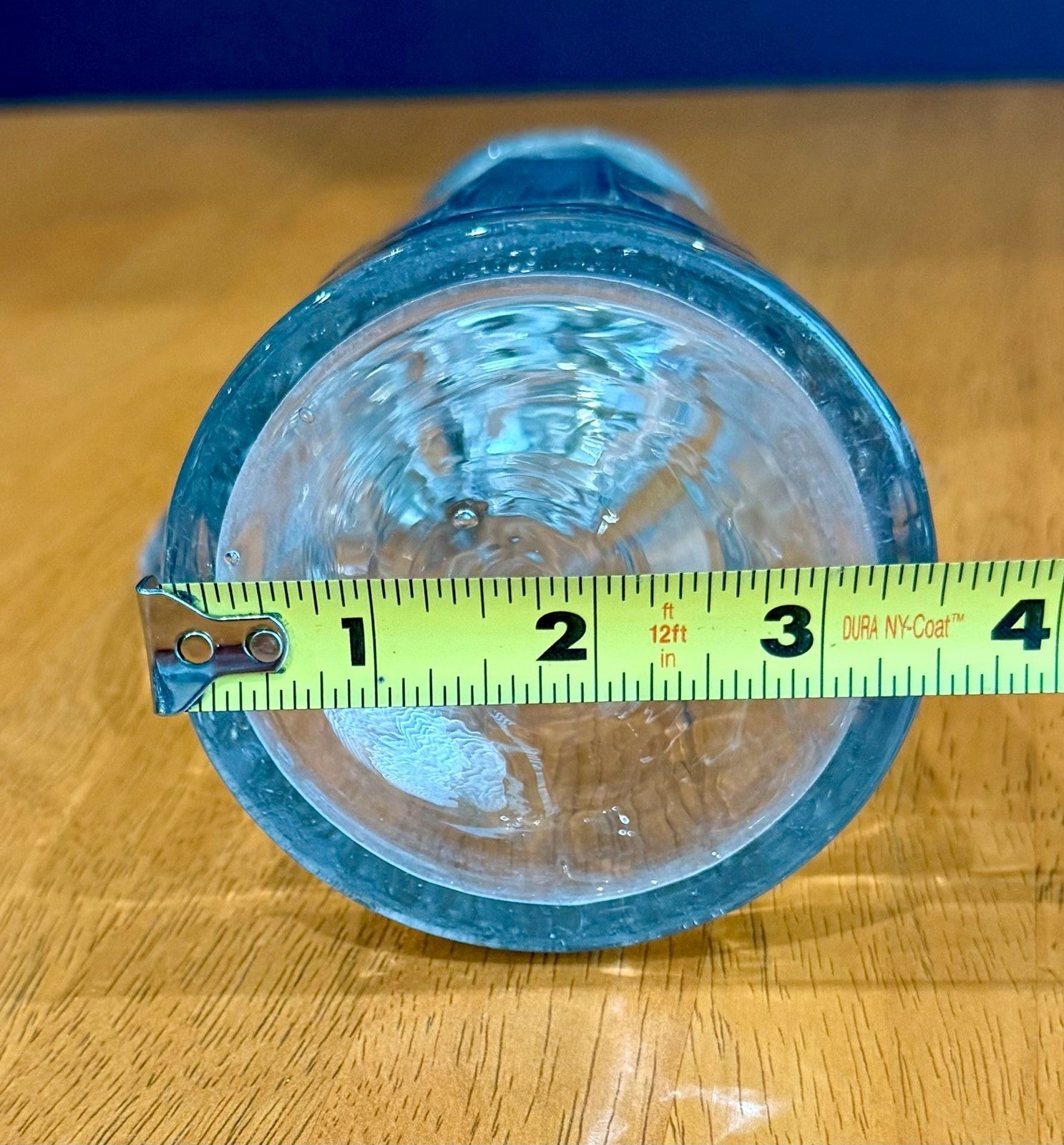 Vintage Glass Syrup Pitcher Metal Flip-Top Lid Vertical Ribbed Design