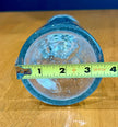 Vintage Glass Syrup Pitcher Metal Flip-Top Lid Vertical Ribbed Design