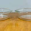 Vintage Pyrex 221 8 1/4 Inch Round Clear Glass Baking Dish Ovenware Set of 2
