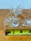 Vintage Cristal D'Arques-Durand Cassandra 4 Gold Trim Champagne Flutes