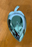 Vintage Mid-Century Modern Chrome Leaf Shaped Trinket Dish