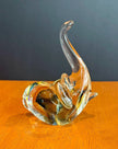 Vintage Murano Hand-Blown Art Glass Elephant Figurine Trunk Up Good Luck