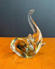 Vintage Murano Hand-Blown Art Glass Elephant Figurine Trunk Up Good Luck