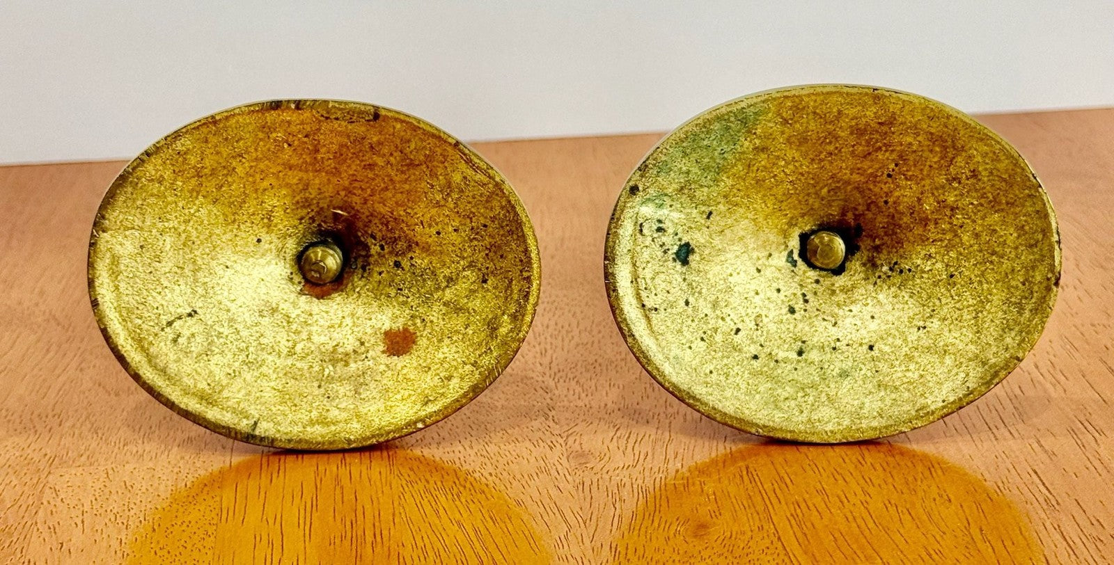 Vintage Solid Brass Candlestick Holders Set of 2